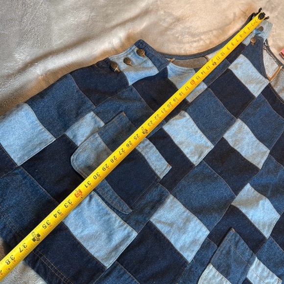 NWT Lucy & Yak Layla Denim Dress Paige Patchwork Size UK26 US22 - Picture 4 of 14